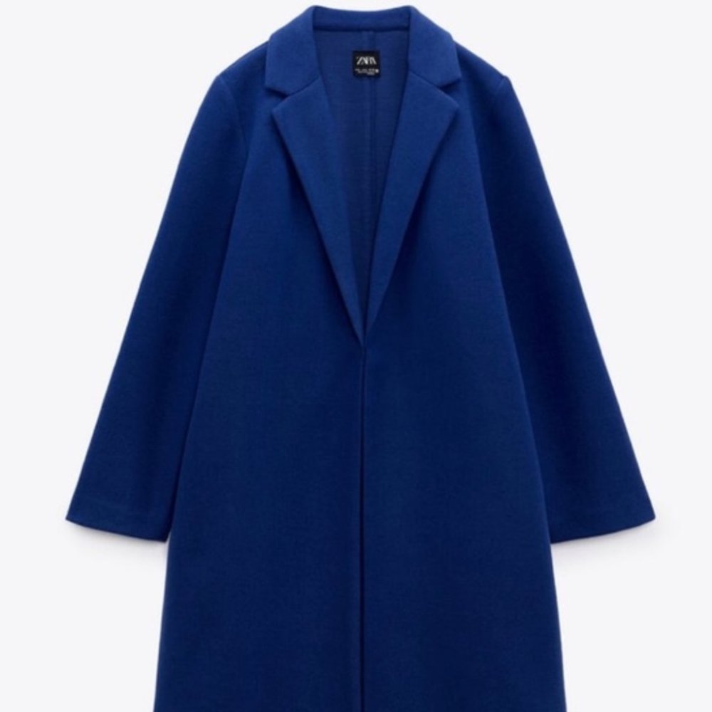 Zara blue spring coat, unworn with tags - Medium